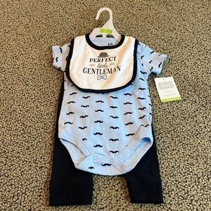NWT Hudson Baby Boy Layette Blue & Black Size 6-9 Months